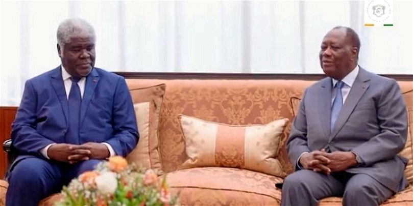 le chef du gouvernent et le président ivoirien