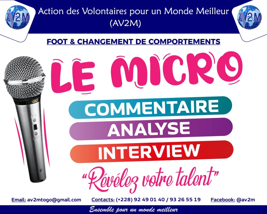 Togo : L'AV2M donne le micro aux jeunes passionnés du journalisme sportif