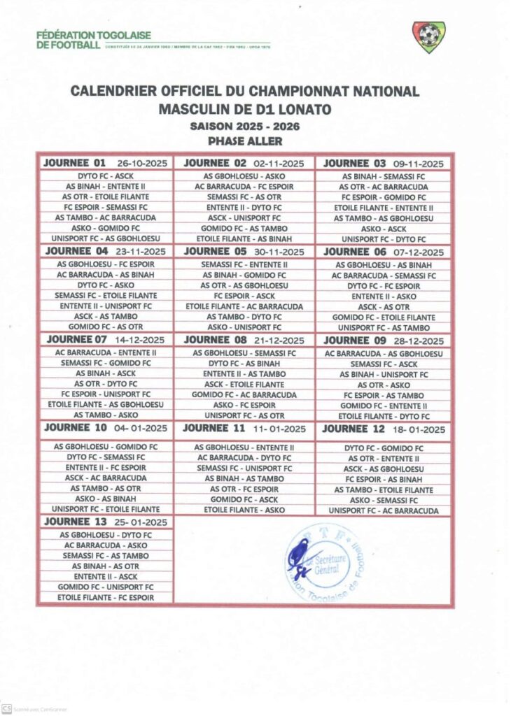D1 Lonato : le calendrier officiel de la nouvelle saison 2025-2026 dévoilé