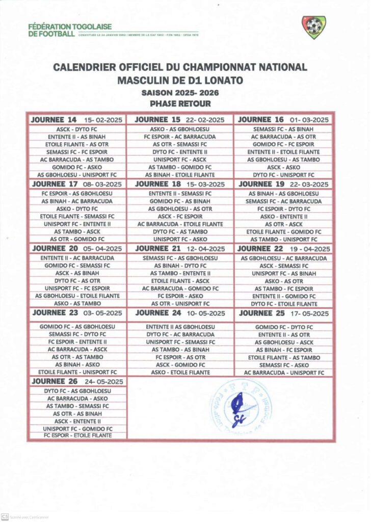 D1 Lonato : le calendrier officiel de la nouvelle saison 2025-2026 dévoilé