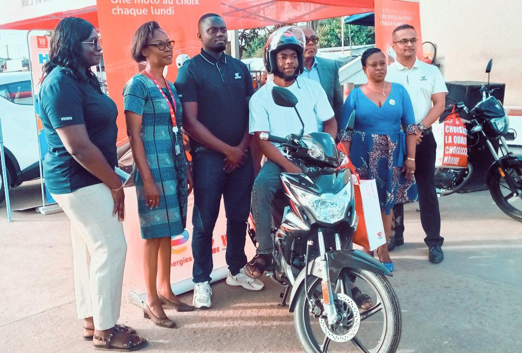 TotalEnergies Marketing Togo : Josué ANANI effectue un achat de 1000 francs et repart avec une moto neuve Haojue