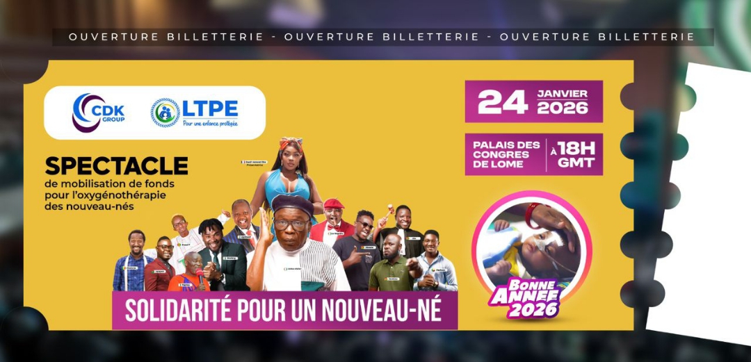 BONNE ANNÉE 2026 au Palais des congrès de Lomé : CDK Group ouvre officiellement la billetterie de son spectacle humoristique