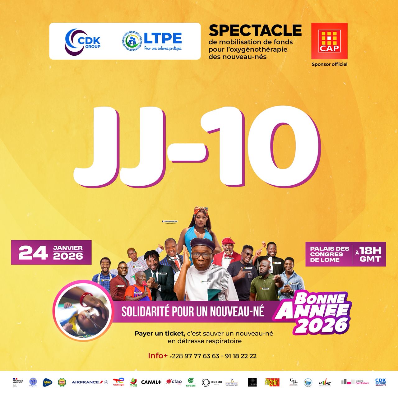 Spectacle humoristique « BONNE ANNÉE 2026 » : un ticket acheté, une vie sauvée et des cadeaux offerts par CAP