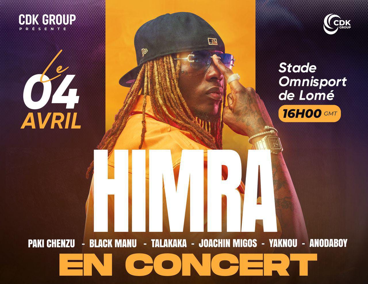 Concert de Himra à Lomé : CDK Group dévoile les prix d’entrée et reste ouvert aux sponsors
