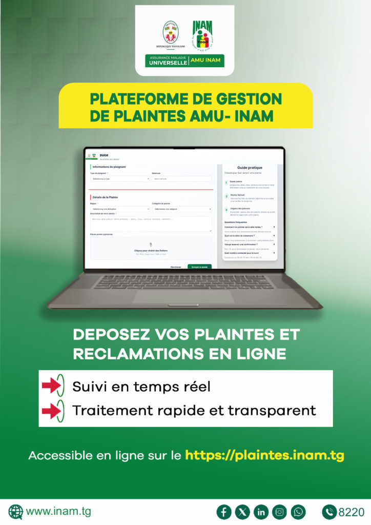 Assurance Maladie Universelle : l’INAM ouvre un canal pour que les assurés portent plainte