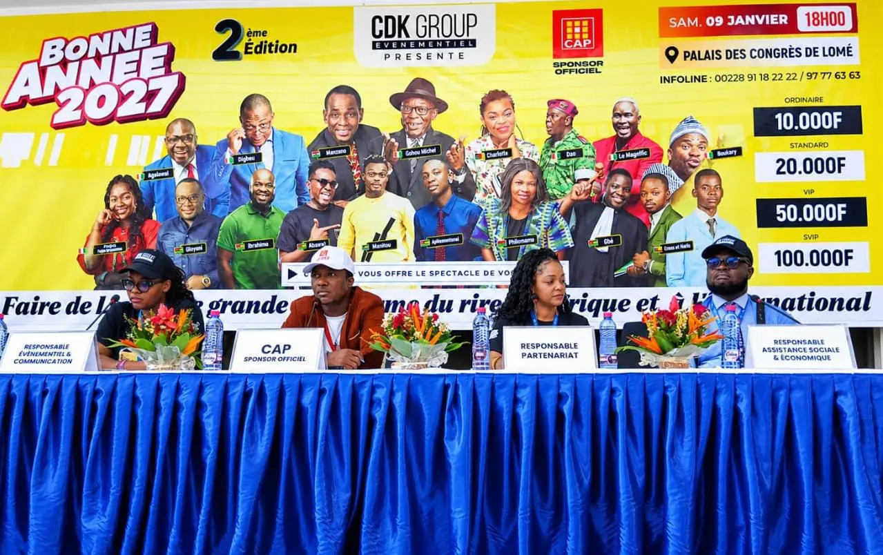 CDK GROUP : Digbeu, Mamane, Charlotte et bien d'autres humoristes attendus le 9 janvier à Lomé pour le spectacle « Bonne Année 2027 »